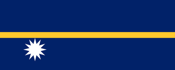 Flag of Nauru displayed prominently against a clear background in an official setting