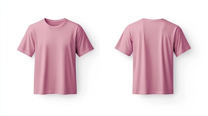 Beige T-Shirt Mockup: Front and Back Views
