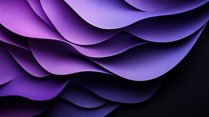 Abstract Purple and Black Gradient Wavy Layers Texture Design