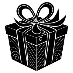 Gift Box Silhouette Vector