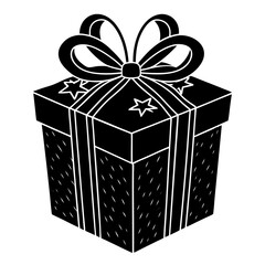 Gift Box Silhouette Vector