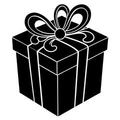 Gift Box Silhouette Vector