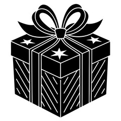 Gift Box Silhouette Vector