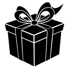 Gift Box Silhouette Vector