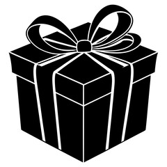 Gift Box Silhouette Vector