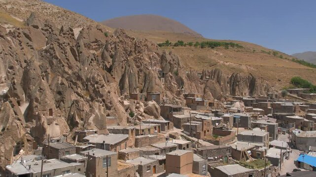 view from the top of Kandovan village in iran