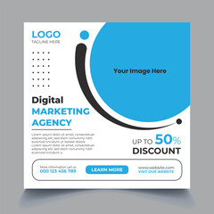 Modern Digital Marketing Agency Social Media Post Template