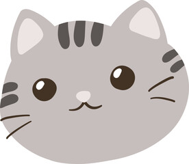 Gray Cat cute face