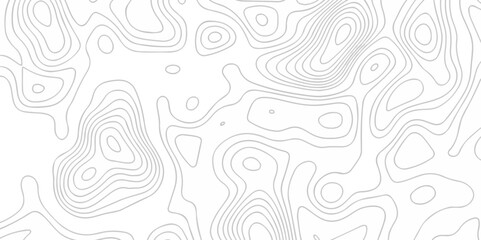 Topographic map background geographic line map with seamless ornament design. The black on white contours topography stylized height of the lines map.