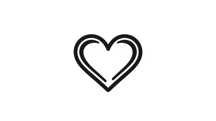 Fototapeta premium Stylized heart illustration representing love and affection in minimalistic design