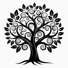 vector tree silhouette