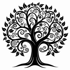 vector tree silhouette