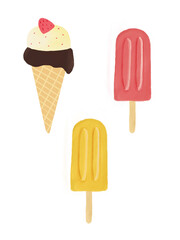 set of ice cream