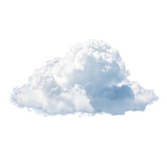 White Clouds on Transparent Background, Generative AI