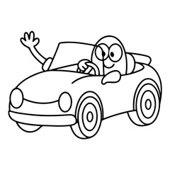 Obraz premium Retro classic sports car vector illustration with wheels and vintage design