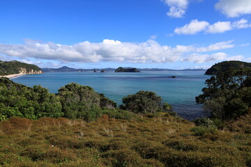 Te Whanganui-A-Hei Marine Reserve or Cathedral Cove is in the southern part of Mercury Bay on the Coromandel Peninsula in New Zealand