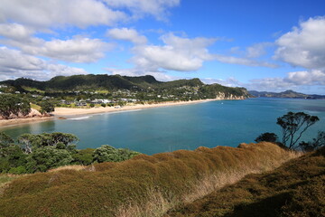 Te Whanganui-A-Hei Marine Reserve or Cathedral Cove is in the southern part of Mercury Bay on the Coromandel Peninsula in New Zealand