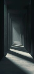 Fototapeta premium Mysterious hallway with dramatic light and shadows