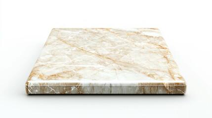 Realistic empty square marble serving platter for elegant home decor and dining