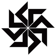 家紋です。八つ割り釘抜車といいます。