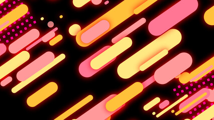 ストライプとドット模様のポップな背景