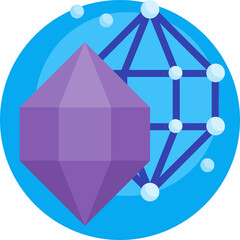 nanocrystal Illustration on a white background.