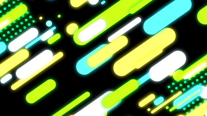 ストライプとドット模様のポップな背景