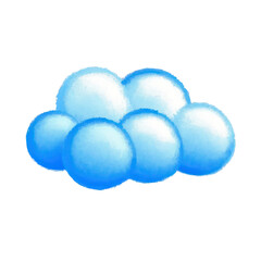 White Clouds on Transparent Background, Generative AI