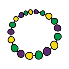 Classic Mardi Gras Beads in Purple Green and Yellow for Festive Celebrations
