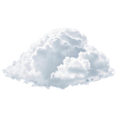 White Clouds on Transparent Background, Generative AI