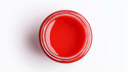 Delicious mint and strawberry jam in jar for culinary creations