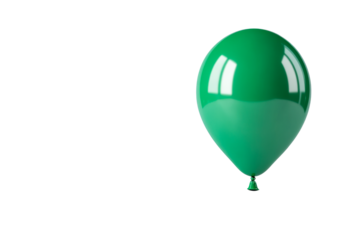 Bright green balloon with smooth surface and shiny finish