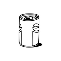soda can outline drawing