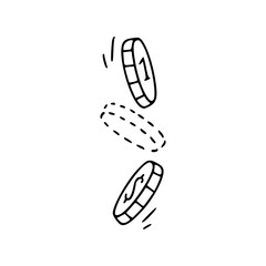 coins in motion drawing