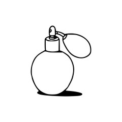 simple perfume flacon drawing