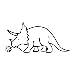 cute herbivore dinosaur drawing