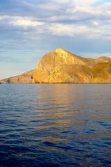 Rocky coast of Amorgos island. Cyclades, Greece