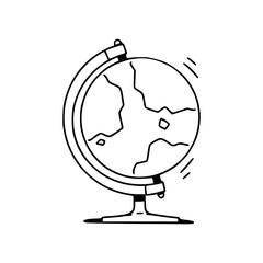 earth globe sketch