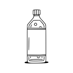 plastic bottle outline vector
