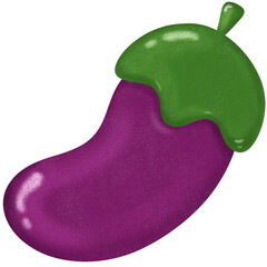 Purple eggplant element.