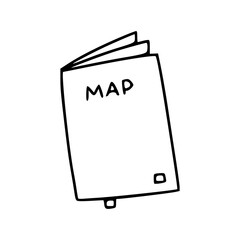 simple map book outline illustration