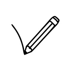 pencil drawing a check mark illustration