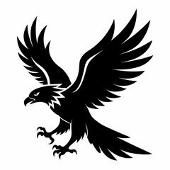 Fototapeta premium flying eagle silhouette