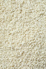 Composition with white rice on the table