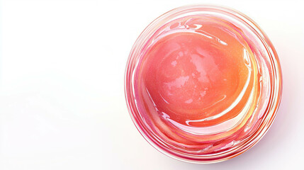 Fresh red onion rings on a white plate for culinary presentation and food art