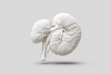 Detailed 3D Render of Human Kidneys with Vascular System Anatomy Model