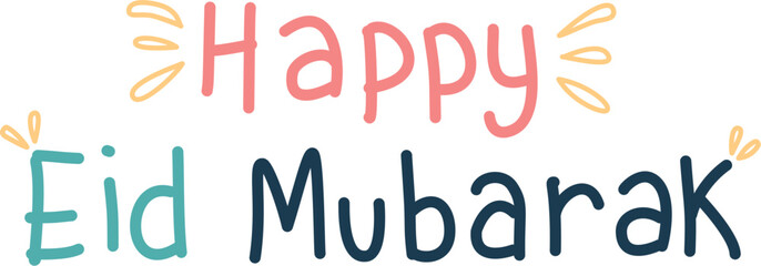 Eid Mubarak Greeting Typography 