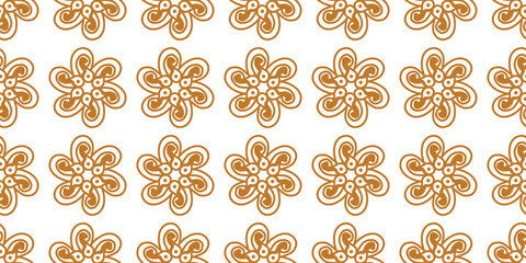 Printable seamless patten of flowers simple design for ornament decoration
