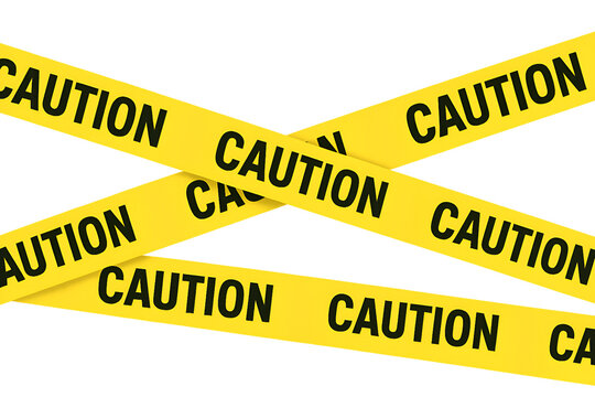 yellow caution tape barrier on transparent background png