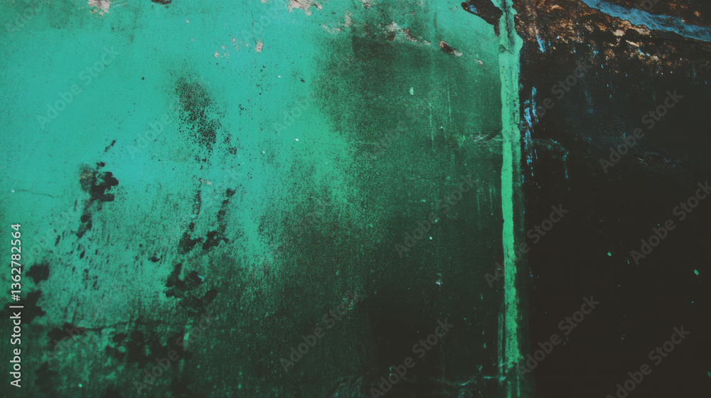 Poster grunge green texture with contrast and overlay for artistic design
